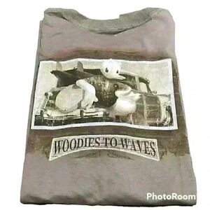 *New* Donald Duck‎ Woodies to Waves  Light Brown T-shirt Sz L